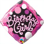 Μπαλόνι Φοιλ 18 Diamond Birthday Girl Pink & Black /46 εκ