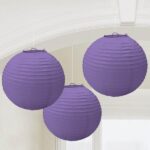Χάρτινη Διακοσμητική Μπάλα Λιλά 24εκ /3 τεμ