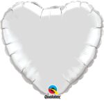 Μπαλόνι Φοιλ 18 Καρδιά Ασημί