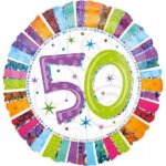 Μπαλόνι Φοιλ Στρογγυλό 18 Νούμερο 50 Radiant Birthday
