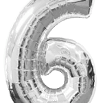 Μπαλόνι Φοιλ Σχήμα Ασημί Νούμερο 6 Ασυσκεύαστο