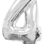 Μπαλόνι Φοιλ Σχήμα Ασημί Νούμερο 4 Ασυσκεύαστο