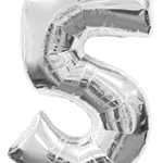 Μπαλόνι Φοιλ Σχήμα Ασημί Νούμερο 5 Ασυσκεύαστο