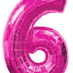 Μπαλόνι Φοιλ Σχήμα Φούξια Νούμερο 6 Ασυσκεύαστο 