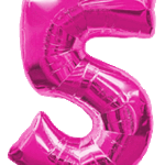Μπαλόνι Φοιλ Σχήμα Φούξια Νούμερο 5 Ασυσκεύαστο 