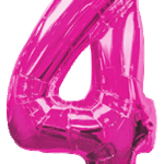 Μπαλόνι Φοιλ Σχήμα Φούξια Νούμερο 4 Ασυσκεύαστο 