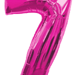 Μπαλόνι Φοιλ Σχήμα Φούξια Νούμερο 7 Ασυσκεύαστο