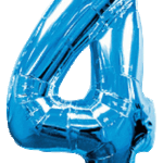 Μπαλόνι Φοιλ Σχήμα Μπλε Νούμερο 4 Ασυσκεύαστο 