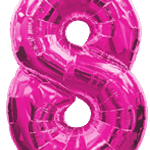 Μπαλόνι Φοιλ Σχήμα Φούξια Νούμερο 8 Ασυσκεύαστο