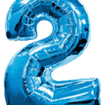 Μπαλόνι Φοιλ Σχήμα Μπλε Νούμερο 2 Ασυσκεύαστο