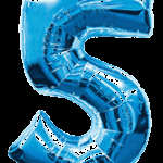 Μπαλόνι Φοιλ Σχήμα Μπλε Νούμερο 5 Ασυσκεύαστο
