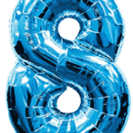 Μπαλόνι Φοιλ Σχήμα Μπλε Νούμερο 8 Ασυσκεύαστο