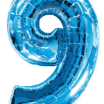 Μπαλόνι Φοιλ Σχήμα Μπλε Νούμερο 9 Ασυσκεύαστο