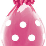 Μπαλόνια Λάτεξ 18 Μηχανής Big Polka Dots Διάφανο /25 τεμ