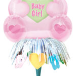 Μπαλόνι Φοιλ Μίνι Σχήμα Αρκουδάκι 14 Baby Girl Bear με φοιλ Διακόσμηση