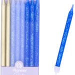 Κεριά Σιελ Μπλε Χρυσό 7.5εκ / 16τεμ