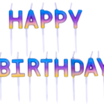 Κεριά Happy Birthday Rainbow Ombre / 2.8 εκ