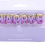 Κεριά Happy Birthday Rose Gold Ombre / 2.8 εκ