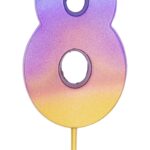 Κερί Νούμερο 8 Rainbow Ombre / 6.7 εκ