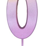 Κερί Νούμερο 0 Ροζ Χρυσό Ombre / 6.7 εκ