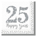 Χαρτοπετσέτες Φαγητού 33εκ 25 Anniversary /16 τεμ