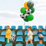 18'' Μπαλόνι Happy Birthday με μπάλες ποδοσφαίρου - Image 2