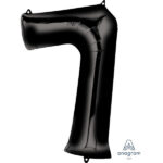 Μπαλόνι Φοιλ Σχήμα Νούμερο 7 Μαύρο / 86εκ ύψος