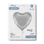 18" Μπαλόνι Καρδιά Ασημί - Image 2