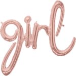 Μπαλόνι Φοιλ Script Phrase Girl Ροζ Χρυσό 73 x 76 εκ