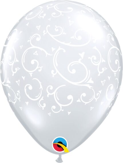 Μπαλόνια Λάτεξ 11 Διάφανο Filigree & Hearts-A-Round / 50 τεμ.