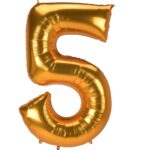 Φοιλ Jumbo Χρυσό Νούμερο 5 / 86εκ Χ 132εκ ύψος