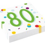 Χαρτοπετσέτες φαγητού 33εκ Party 80 Confetti Birthday /20 τεμ