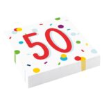 Χαρτοπετσέτες φαγητού 33εκ Party 50 Confetti Birthday /20 τεμ