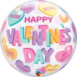Bubble Μονό 22  Valentine's Candy Hearts /ΚΑΡΔΙΑ  56 cm