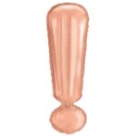 Μπαλόνι Φοιλ Σχήμα Σύμβολο ! Ροζ Χρυσό / Θαυμαστικό