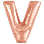 Μπαλόνι Φοιλ Σχήμα Γράμμα V Ροζ  Χρυσό