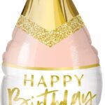 Μπαλόνι Φοιλ Μίνι 14 Birthday Pink Bubbly Wine Bottle / 36 εκ