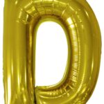 Μπαλόνι Φοιλ Σχήμα Γράμμα D Χρυσό