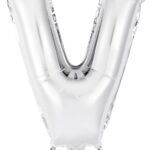 Μπαλόνι Φοιλ Μίνι Γράμμα V Ασημί