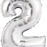 Μπαλόνι Φοιλ Μίνι Νούμερο 2 Ασημί / 35 εκ