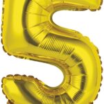 Μπαλόνι Φοιλ Μίνι Νούμερο 5 Χρυσό / 35 εκ
