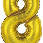 Μπαλόνι Φοιλ Μίνι Νούμερο 8 Χρυσό / 35 εκ