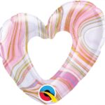 Μπαλόνι φοιλ Μίνι 14 ανοιχτή Καρδιά Χρυσό  Colorful Marble / 36 εκ