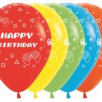 Μπαλόνια Λάτεξ Happy Birthday - Game On - Fashion Assortment - 25 τμχ