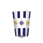 Ποτήρια Χάρτινα Ναυτικό- Nautical  / 8 τμχ