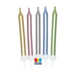 Κεριά 9εκ Mix Metal / 5 τμχ