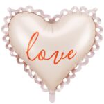 35" Μπαλόνι ροζ Καρδιά Ruffle