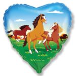 Μπαλόνι Φοιλ 18 Καρδιά με Άλογα / 46 εκ - Spirit