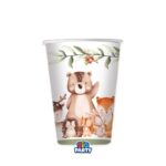 Ποτήρια Χάρτινα  Wood Animals - Ζωάκια Δάσους / 6 τμχ