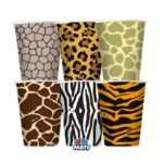 Ποτήρια Χάρτινα  Animal Print Mix 250ml / 6 τμχ